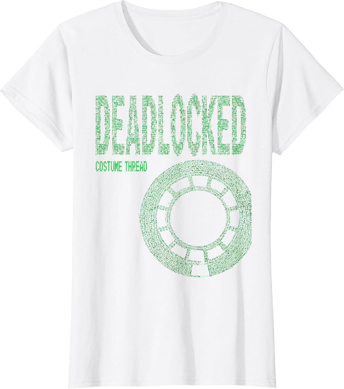 Costume Thread Deadlocked Ascii Terminal Art Funny Lazy T-Shirt - White