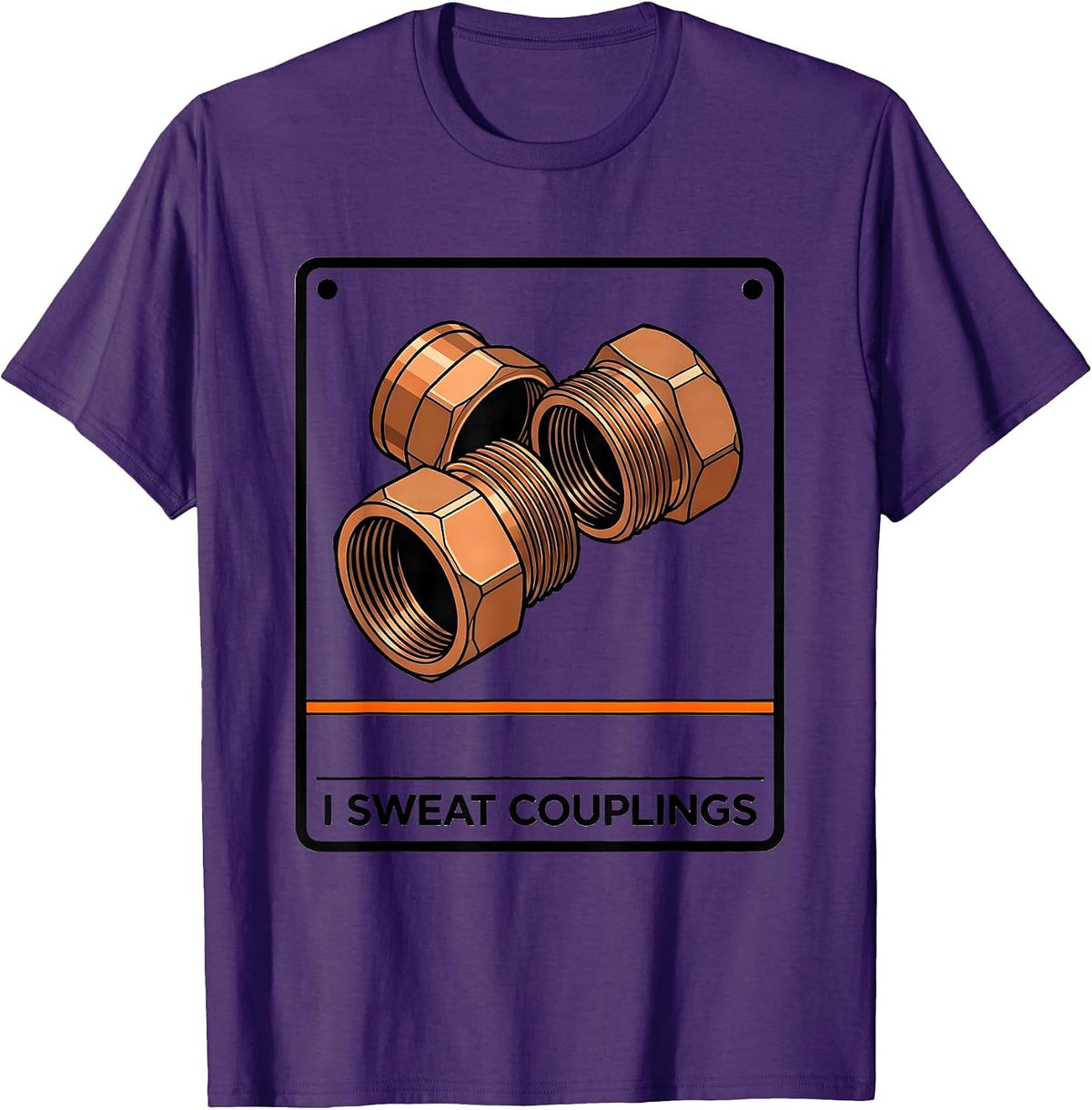 Men's I Sweat Couplings Funny Plumber Pipefitter Plumbing Gift T-Shirt - Purple