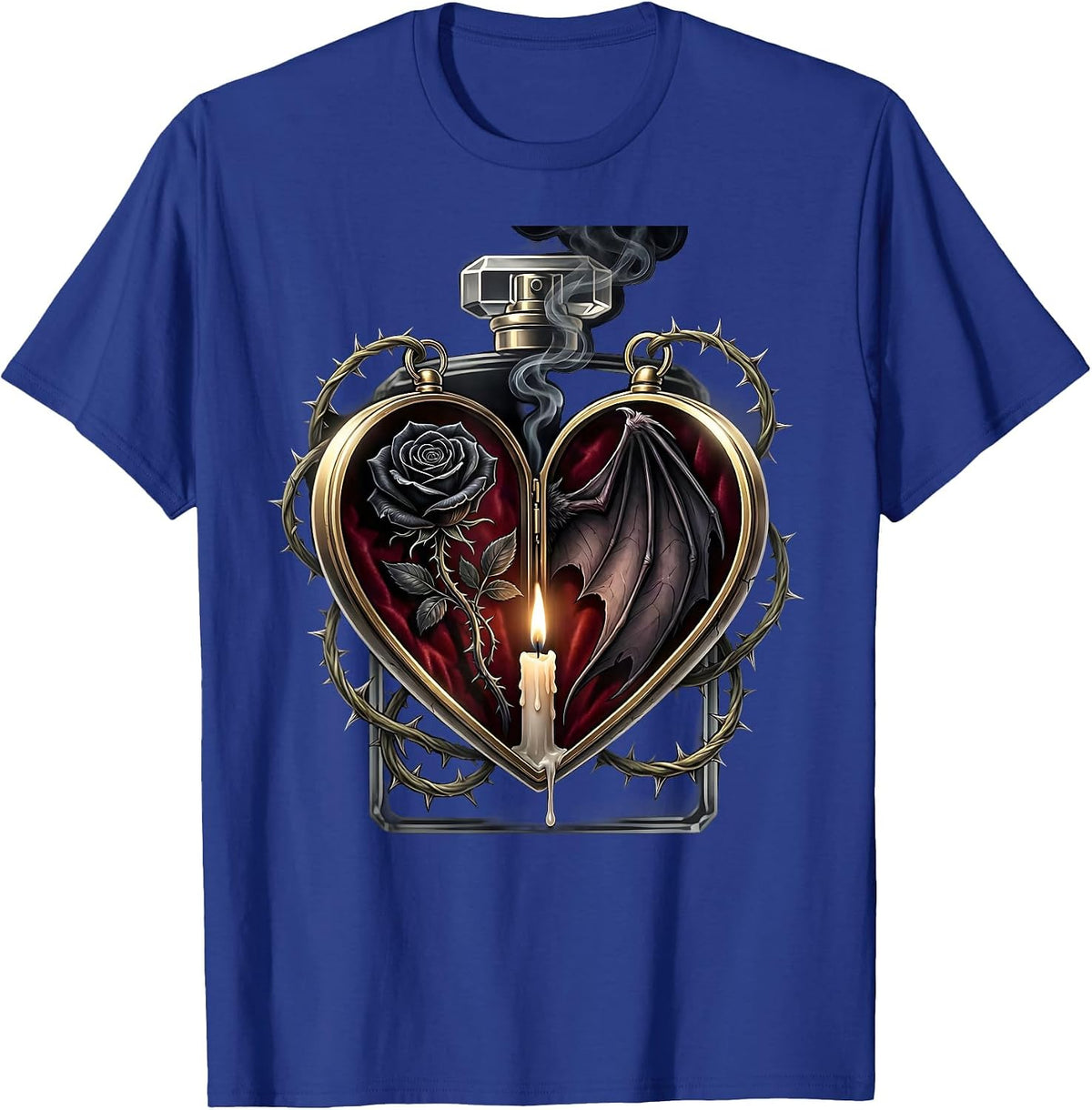 Men's Lone Astronaut Drifting From Space Station T-Shirt - Royal Blue