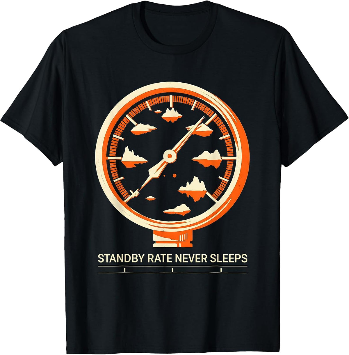 Men's Standby Rate Never Sleeps Funny Plumber Pipefitter T-Shirt - Black