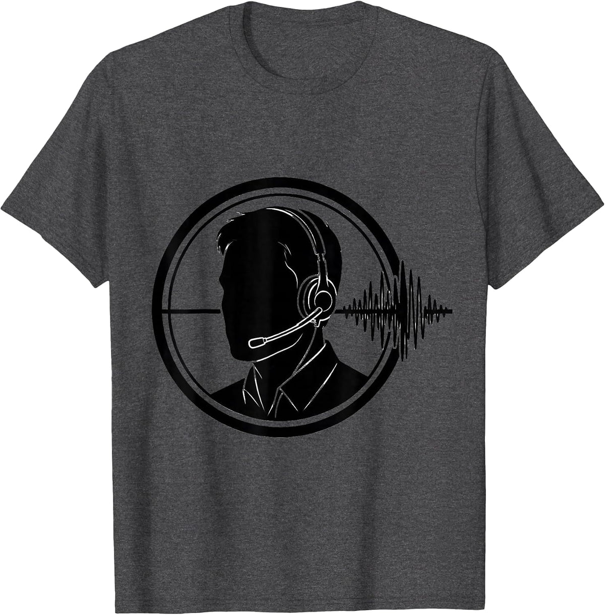 Dispatcher Badge EMS Paramedic EMT Crew T-Shirt - Dark Heather Grey
