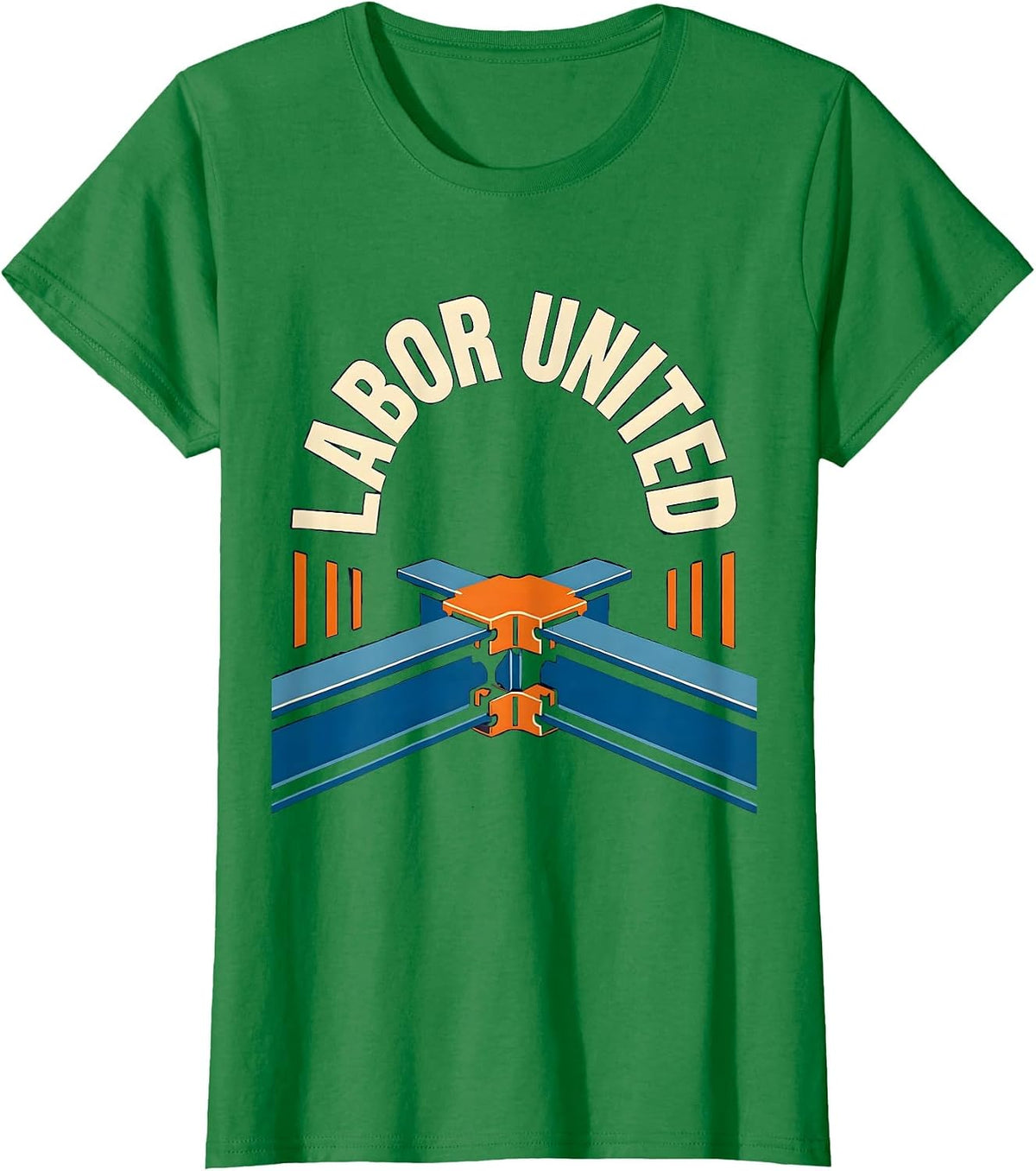 Labor United Proud Union Worker Solidarity Skilled Trades T-Shirt - Kelly Green