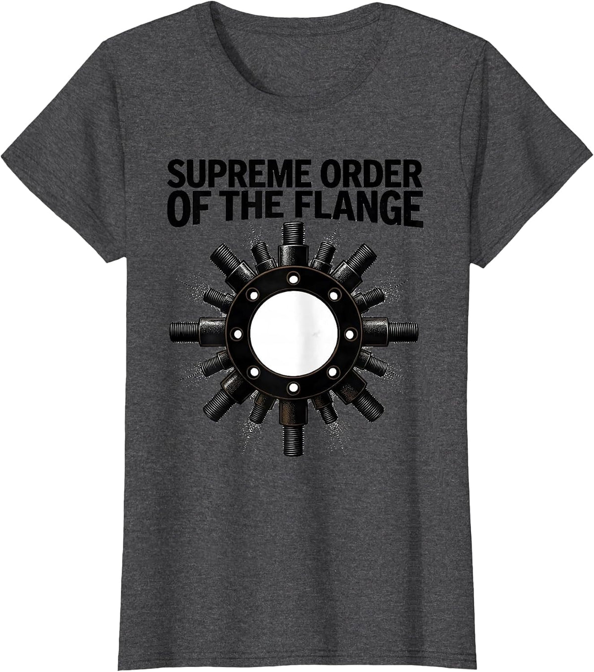 Women's Supreme Order of the Flange Funny Plumber Pipefitter Trade T-Shirt - Dark Heather Grey
