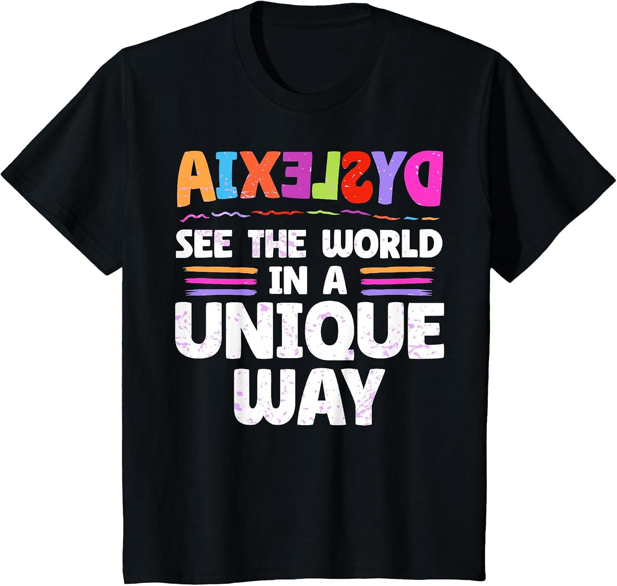 Dyslexic Therapy Dyslexia Teacher Awareness T-Shirt - Black