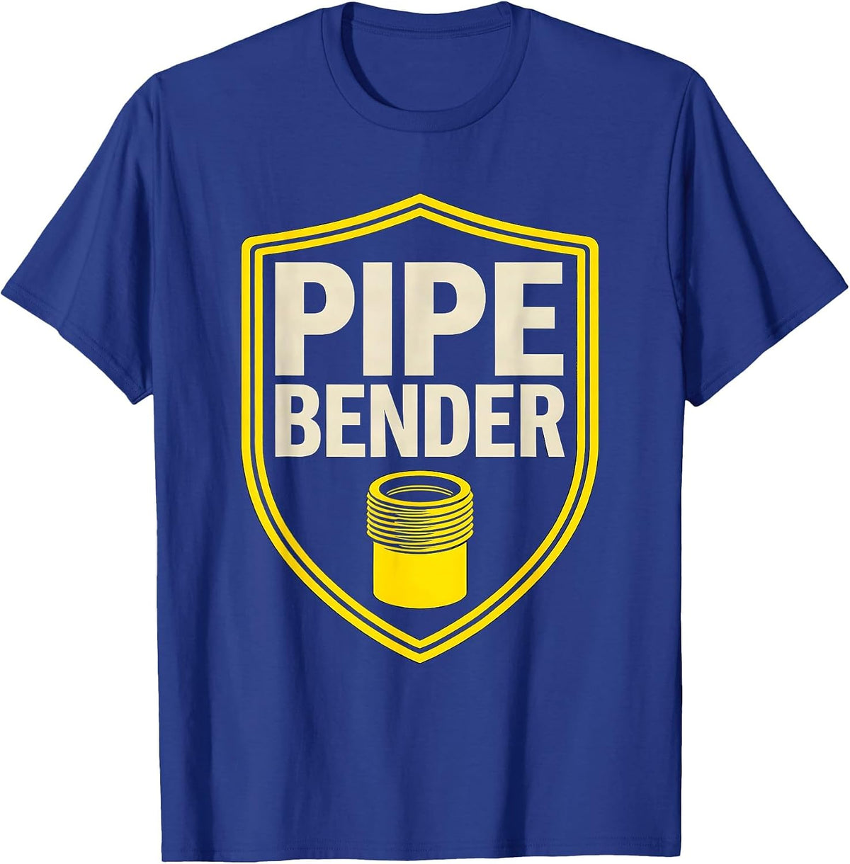 Men's Pipe Bender Funny Plumber Pipefitter Occupational Humor T-Shirt - Royal Blue
