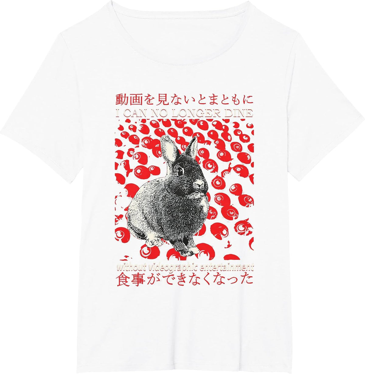Funny Rabbit I Can No Longer Dine Japanese Rabbit Lovers T-Shirt - White