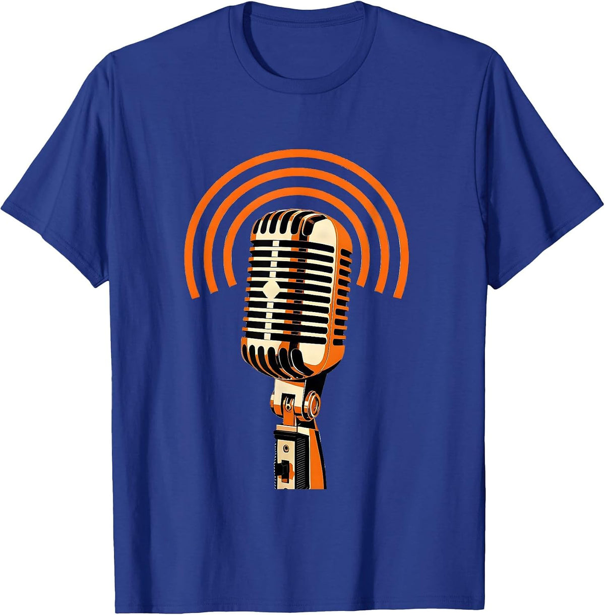 Men's Threaded Pipe Nipple Vintage Microphone Funny Plumber Gift T-Shirt - Royal Blue