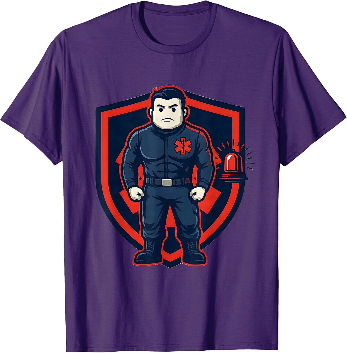 Paramedic Mannequin Deadpan Humor EMS Worker Gift T-Shirt - Purple