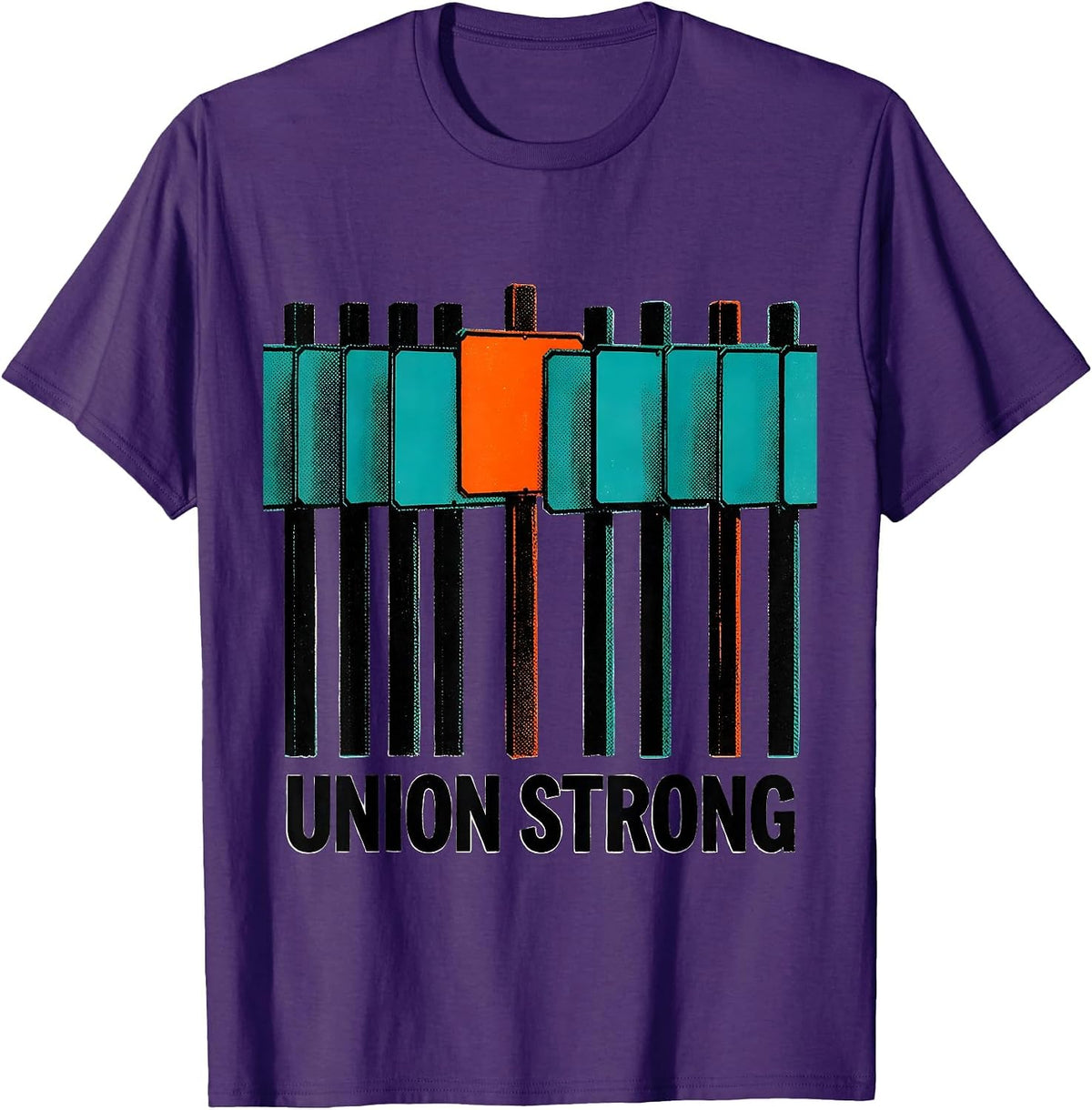 Men's Union Strong Labor Day Skilled Union Worker T-Shirt - Purple