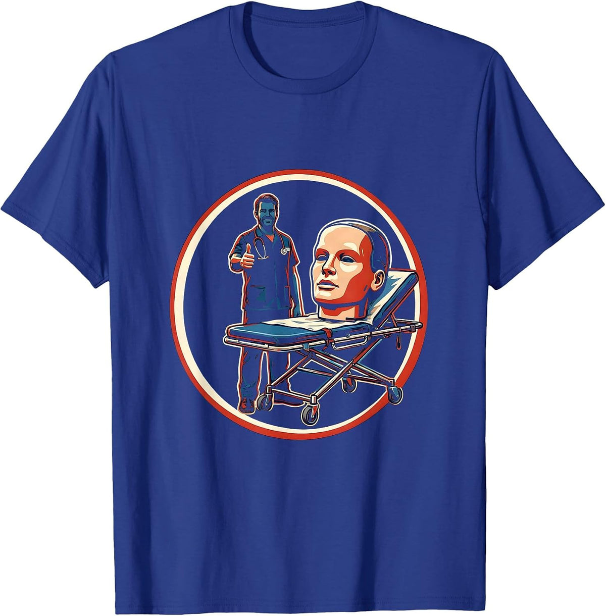Medic Thumbs-Up CPR Mannequin Humor Paramedic Gift T-Shirt - Royal Blue