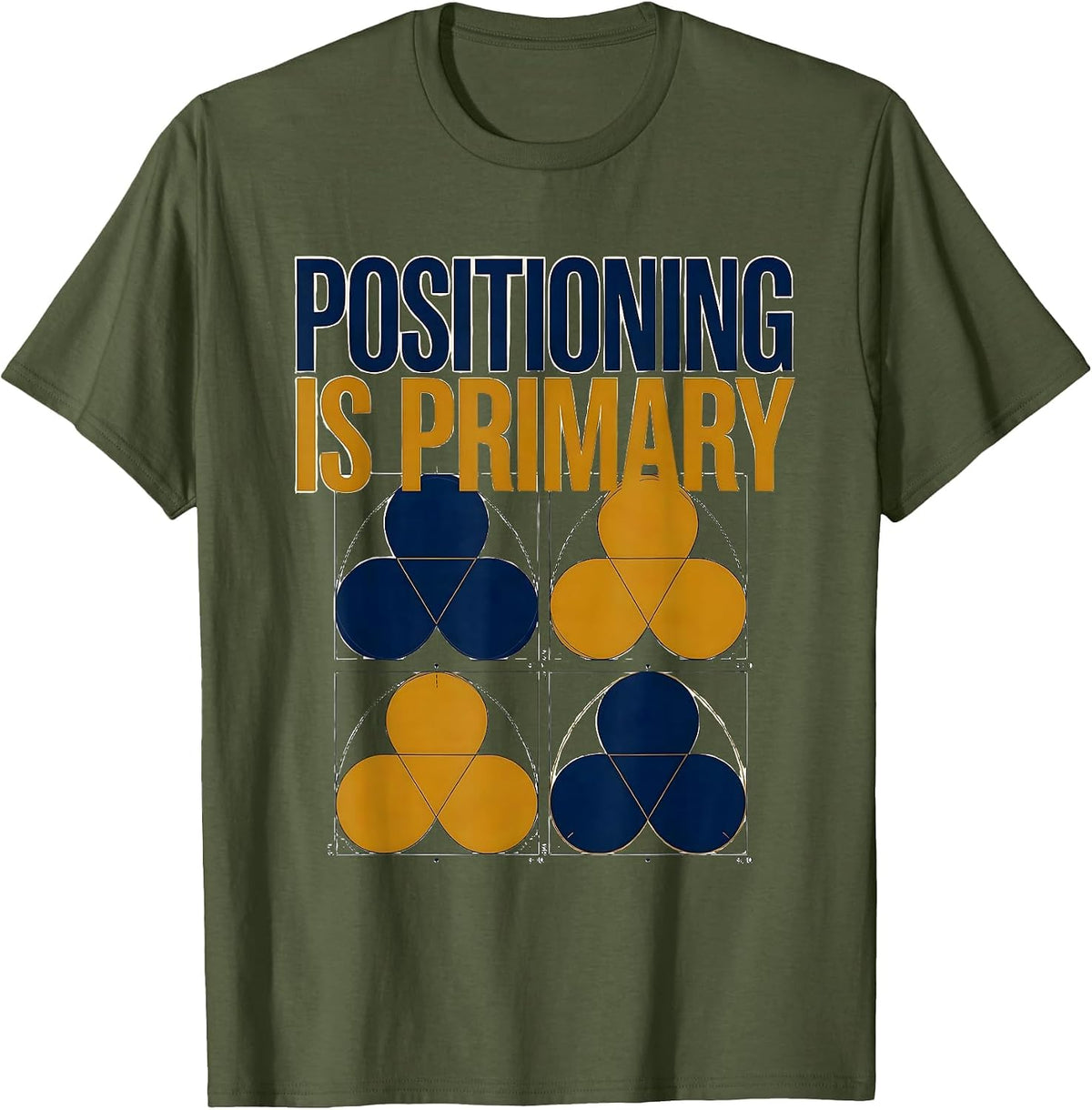 Positioning Is Primary Minimalist Radiology Rad Tech X-Ray T-Shirt - Olive Green