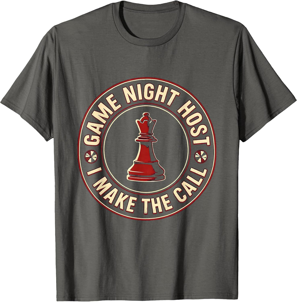 Men's Game Night Host I Make The Call Funny Board Games Trivia T-Shirt - Asphalt Grey