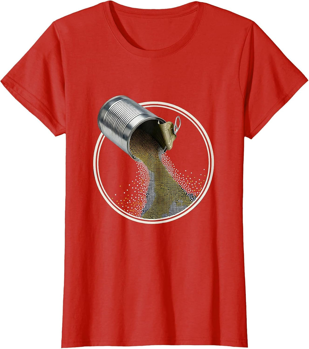 Starfield Tin Can Cosmic Pour Graphic Tee T-Shirt - Red