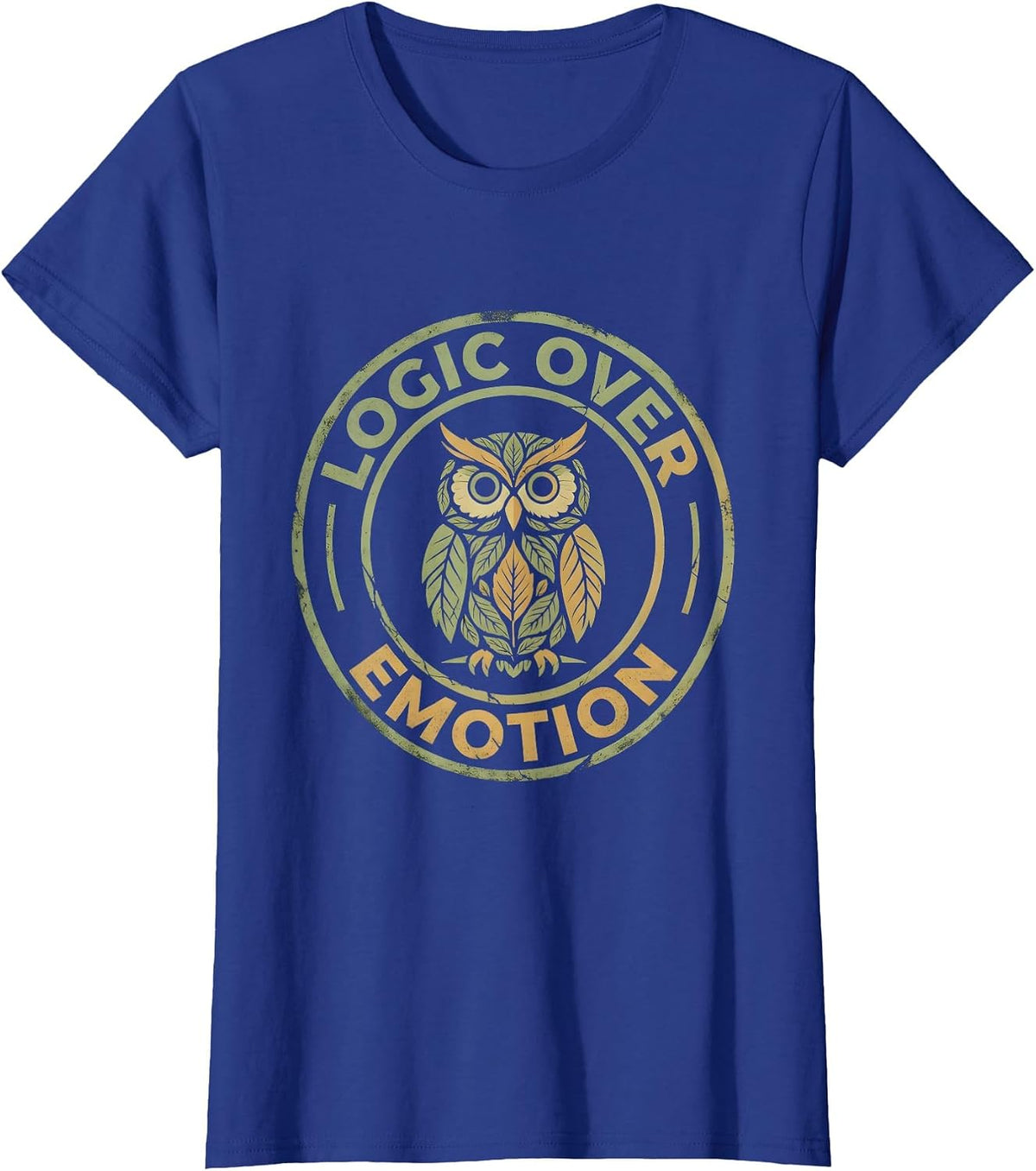 Women's Logic Over Emotion Facts Over Feelings Design T-Shirt - Royal Blue