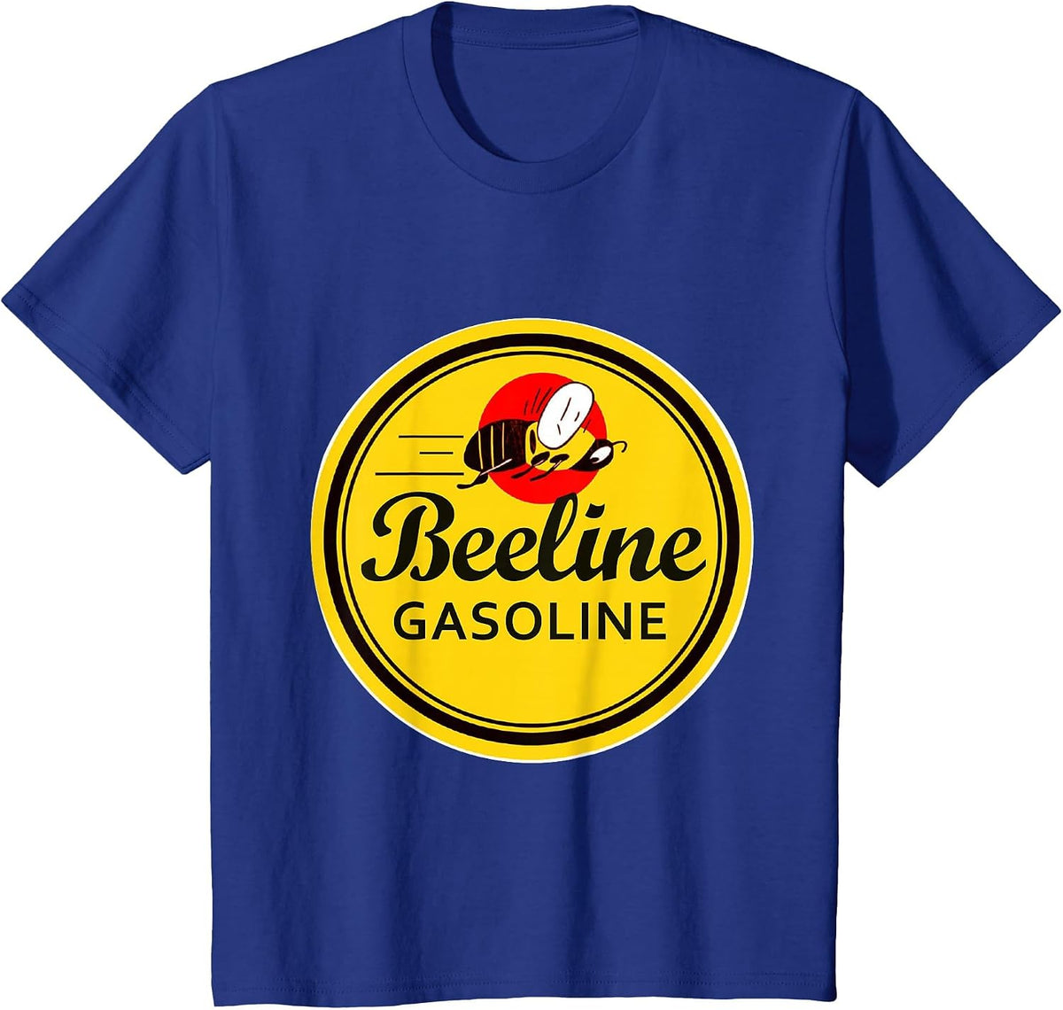 Retro Vintage Gas Station Beeline Gasoline Motor Oil Sign T-Shirt - Royal Blue