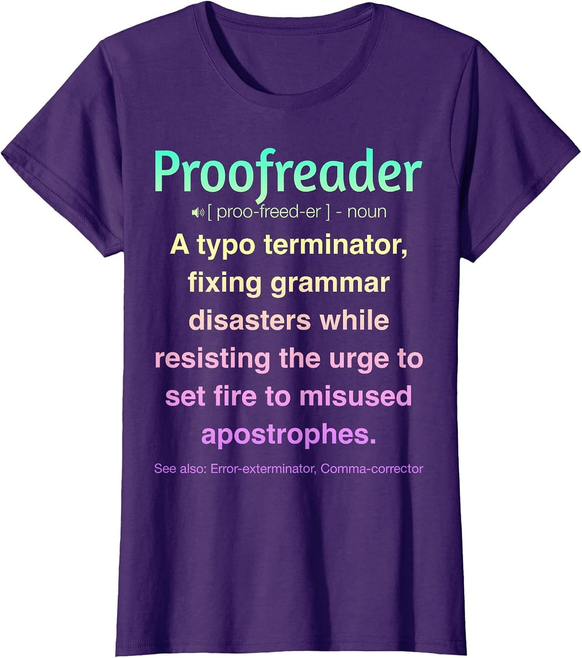 Proofreader T-Shirt - Purple