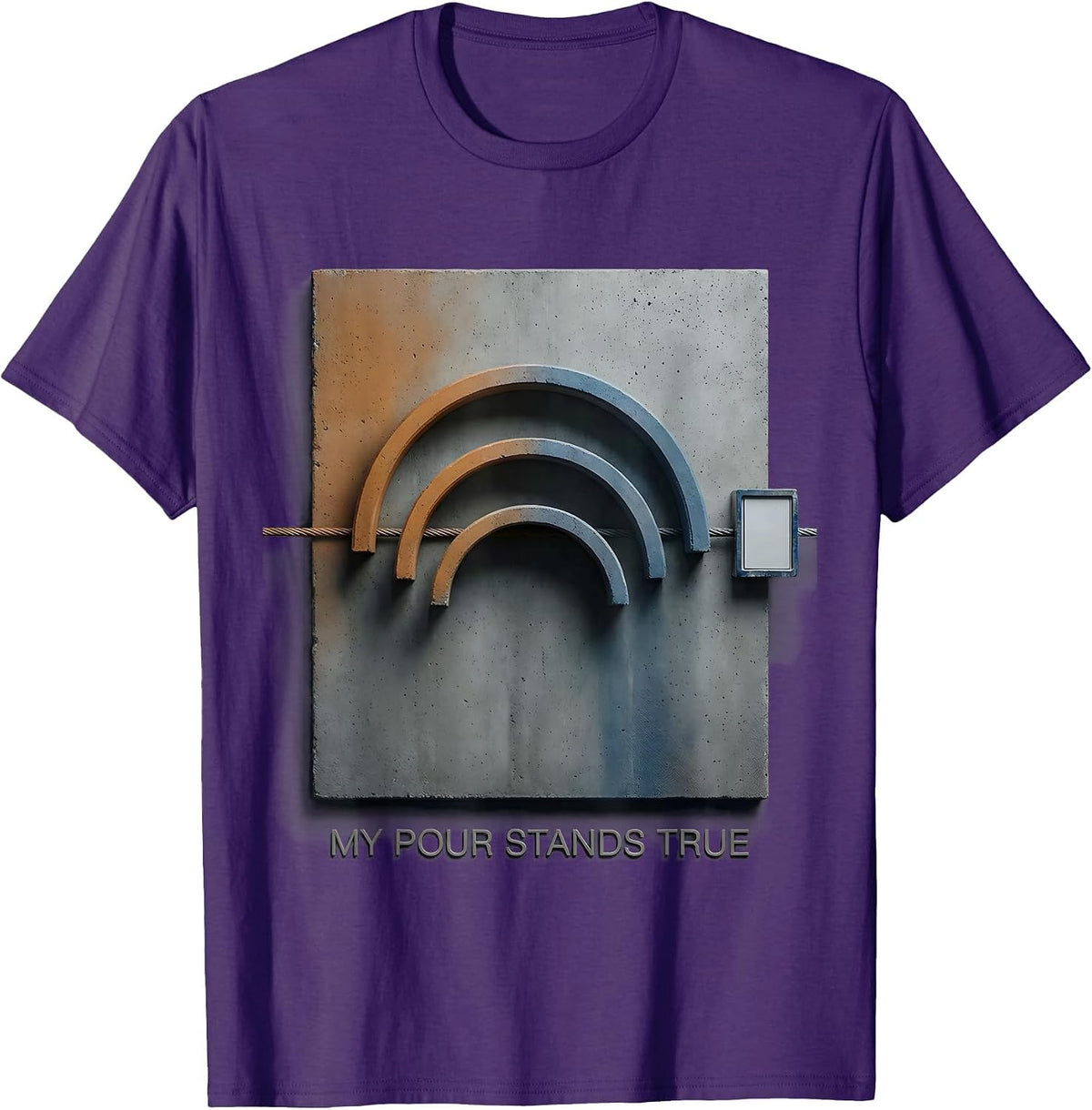 Men's My Pour Stands True Swiss International Funny Crane Operator T-Shirt - Purple