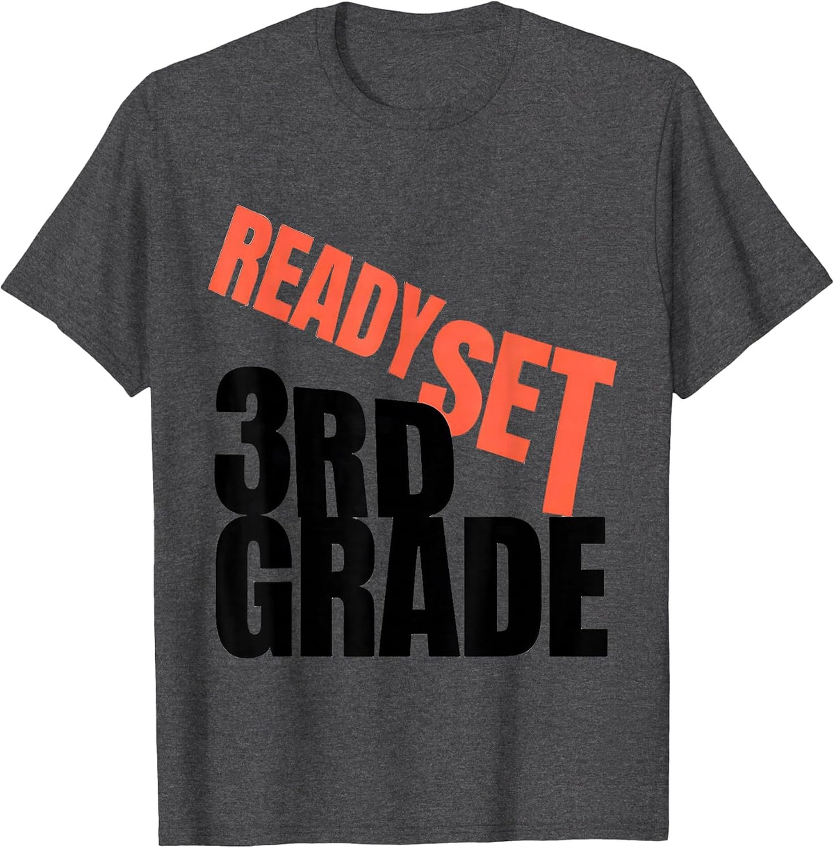 Men's Ready Set 3rd Grade Kids Girl Teacher Back To School T-Shirt - Dark Heather Grey