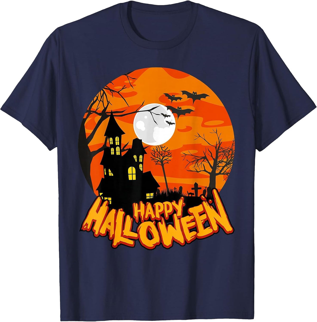 Happy Halloween Apparel - Halloween T-Shirt - Navy Blue