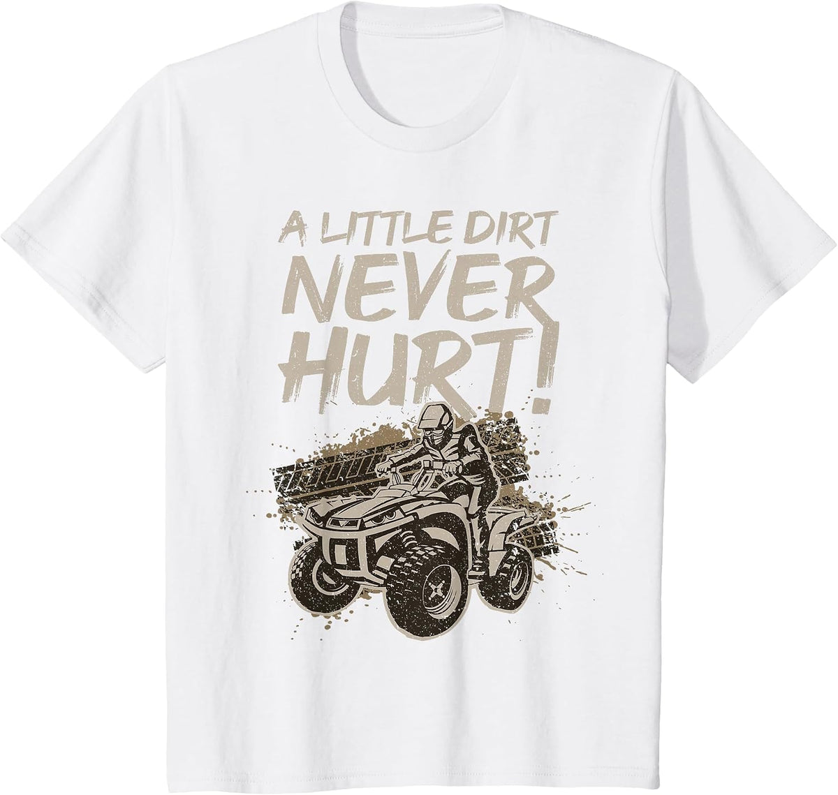 Cool ATV for Men Women Off Road 4 Wheeler Bike Quad Racing T-Shirt - White