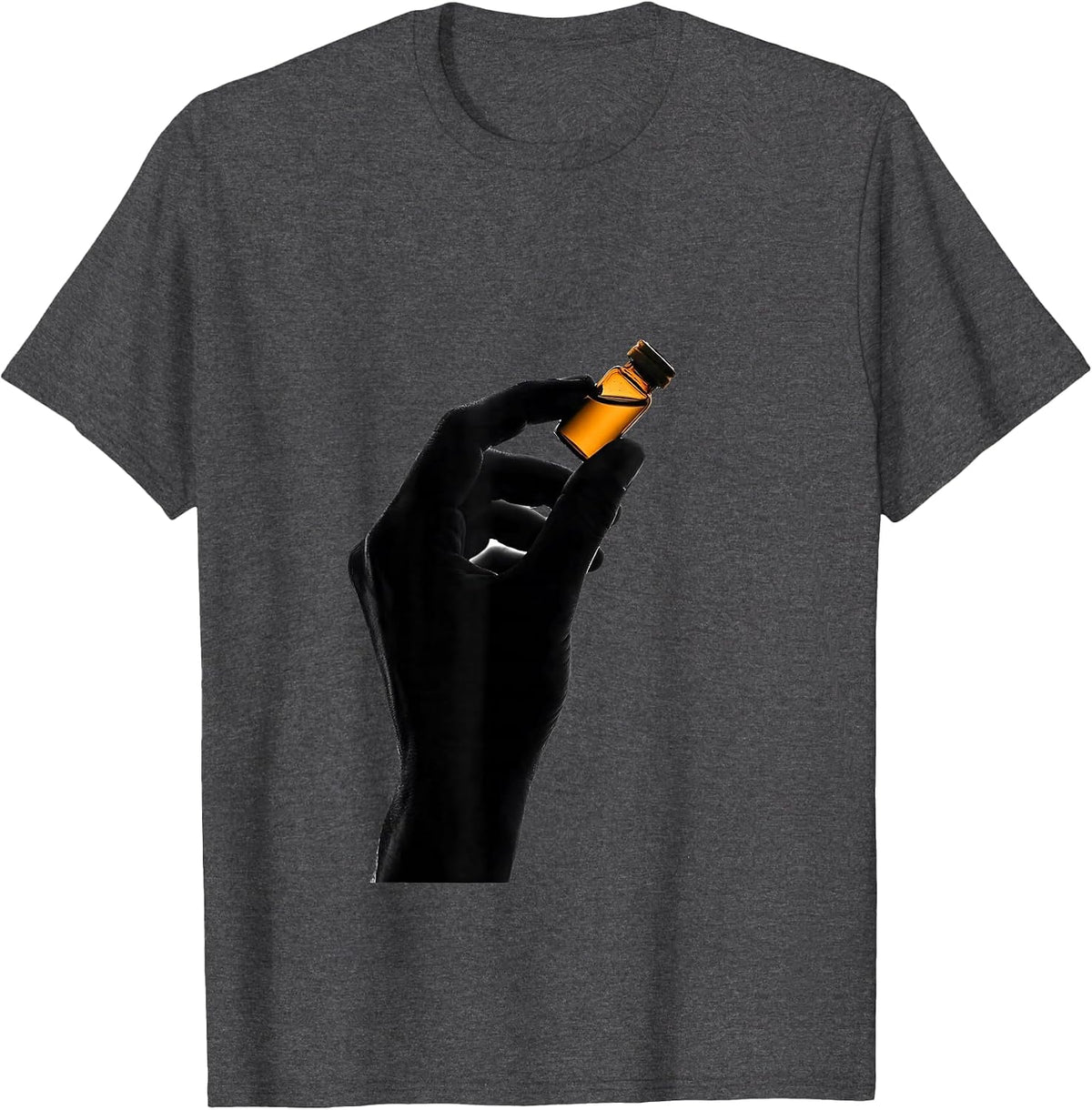 Men's Amber Vial Minimalist Pharmacy Tech Squad Appreciation T-Shirt - Dark Heather Grey
