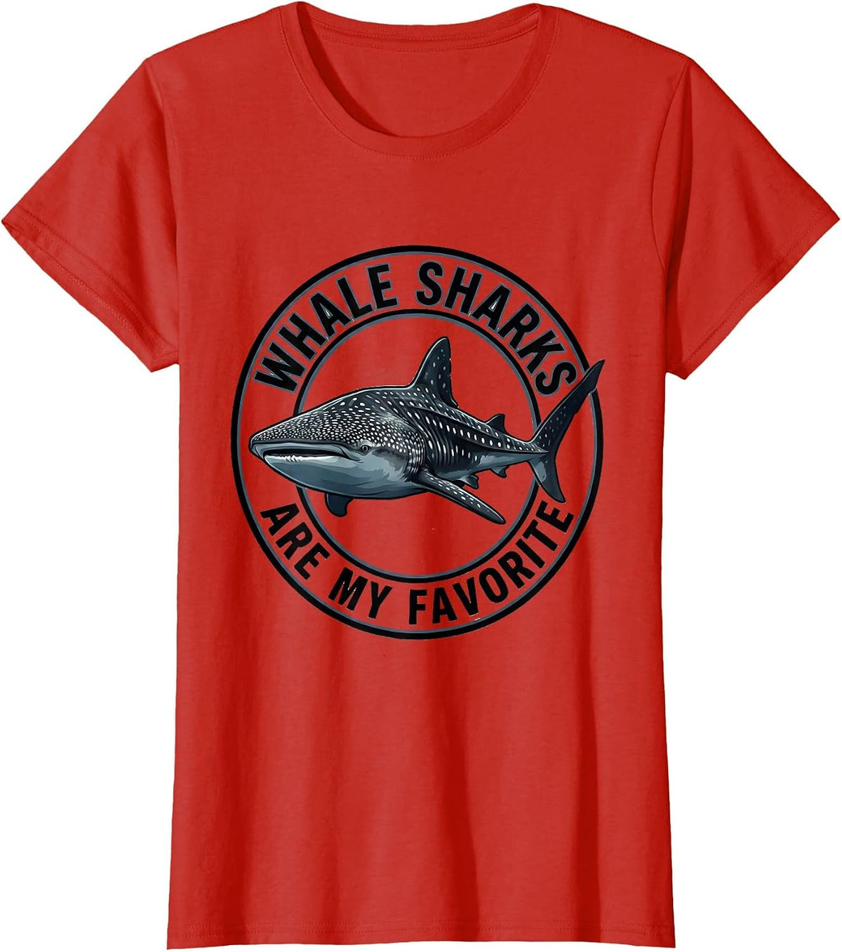 Women's Whale Sharks Are My Favorite Funny Ocean Animal Lover T-Shirt - Red
