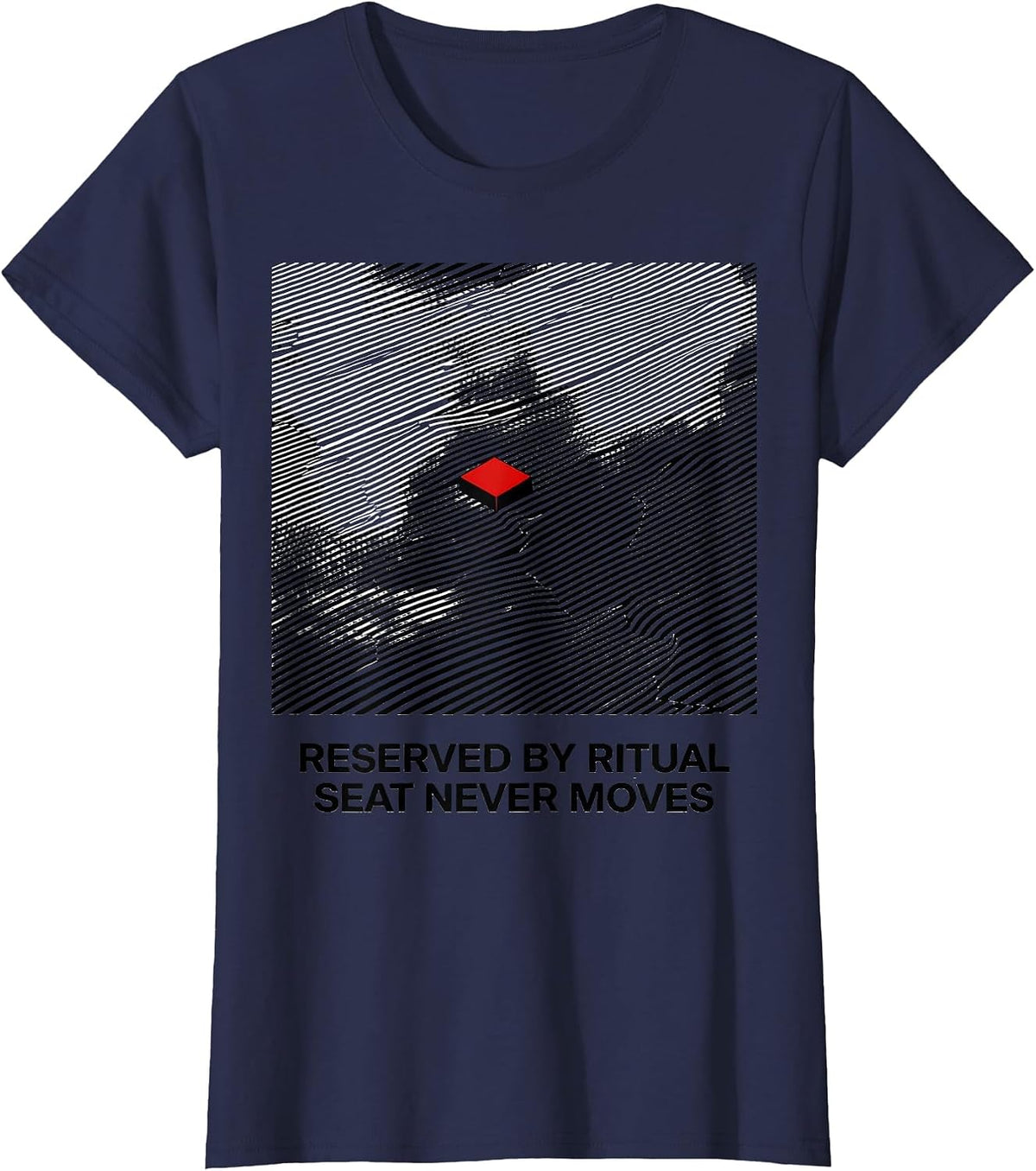 Women's Reserved By Ritual Seat Never Moves Funny Casino Gambling T-Shirt - Navy Blue