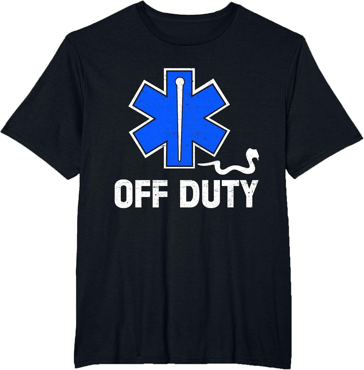 Off Duty Paramedic Medic Emergency First Responder Funny EMT T-Shirt - Black