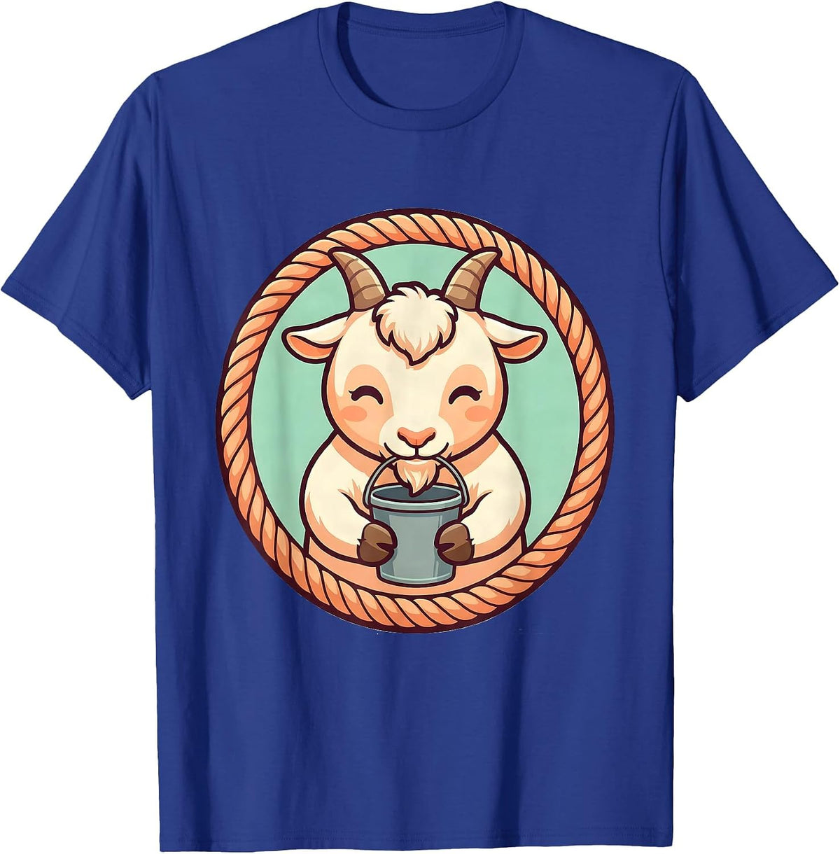 Men's Cute Kawaii Goat Toddler Farm Animal Playtime Gift T-Shirt - Royal Blue