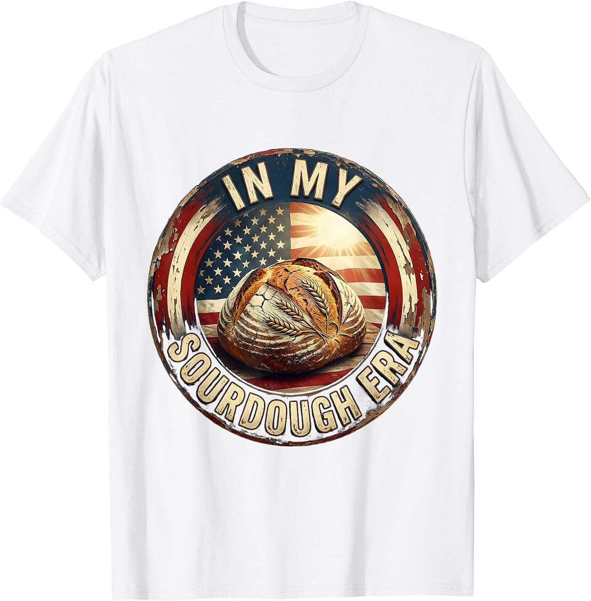 Men's In My Sourdough Era Bread Baking Design T-Shirt - White