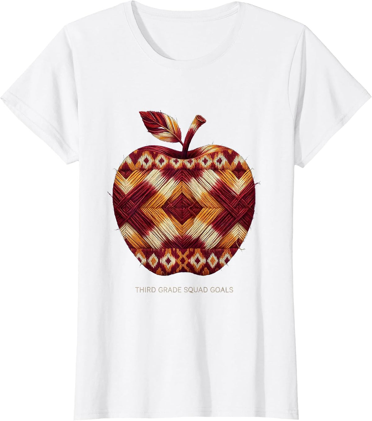Third Grade Squad Goals Teacher Design T-Shirt - White