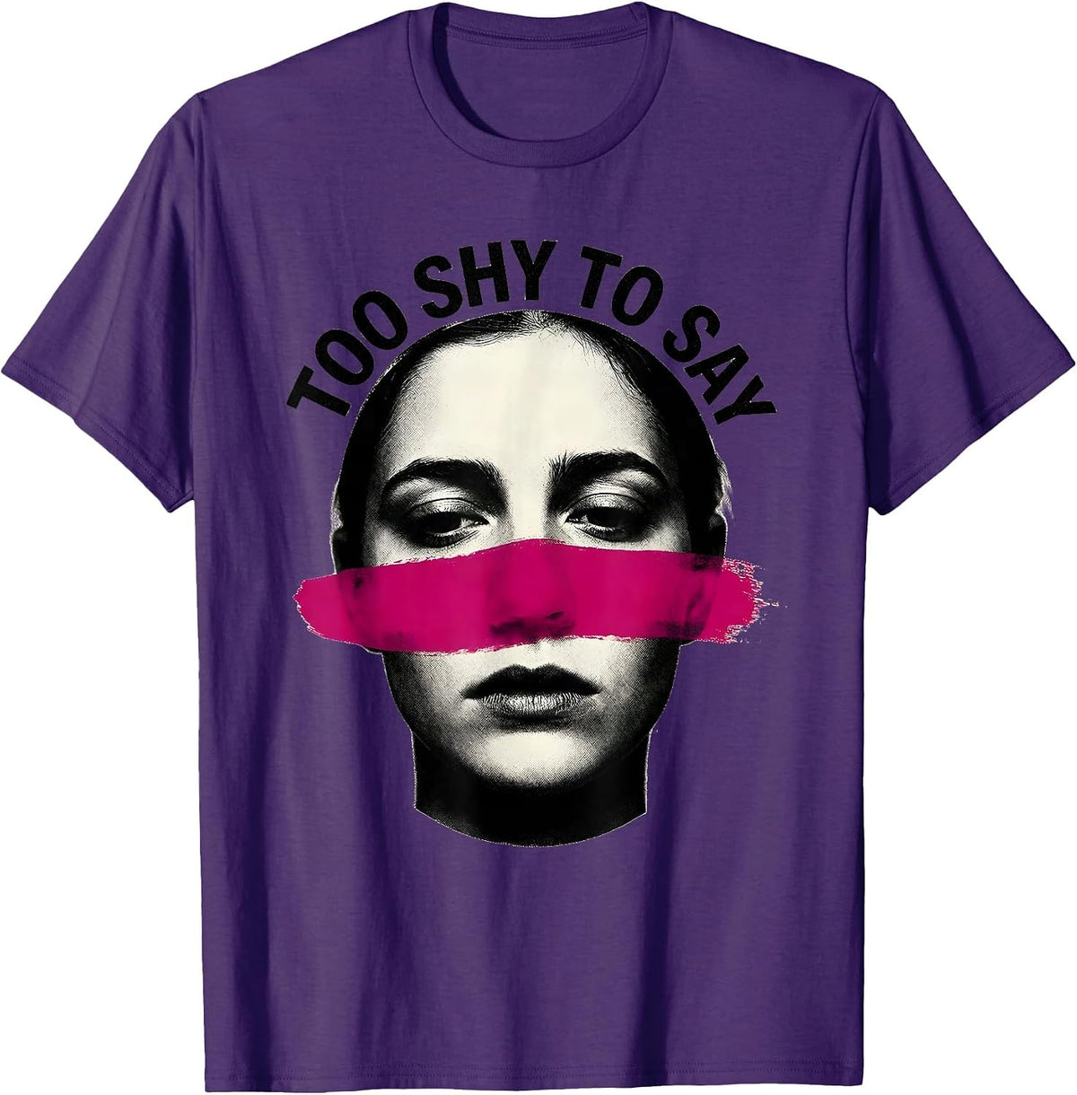 I Just Cant Flirt Too Shy To Say Design T-Shirt - Purple