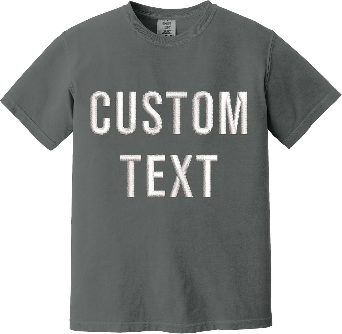 Custom Embroidered Comfort Colors T-Shir – Personalized Unisex Cotton Tee for Men & Women - Pepper
