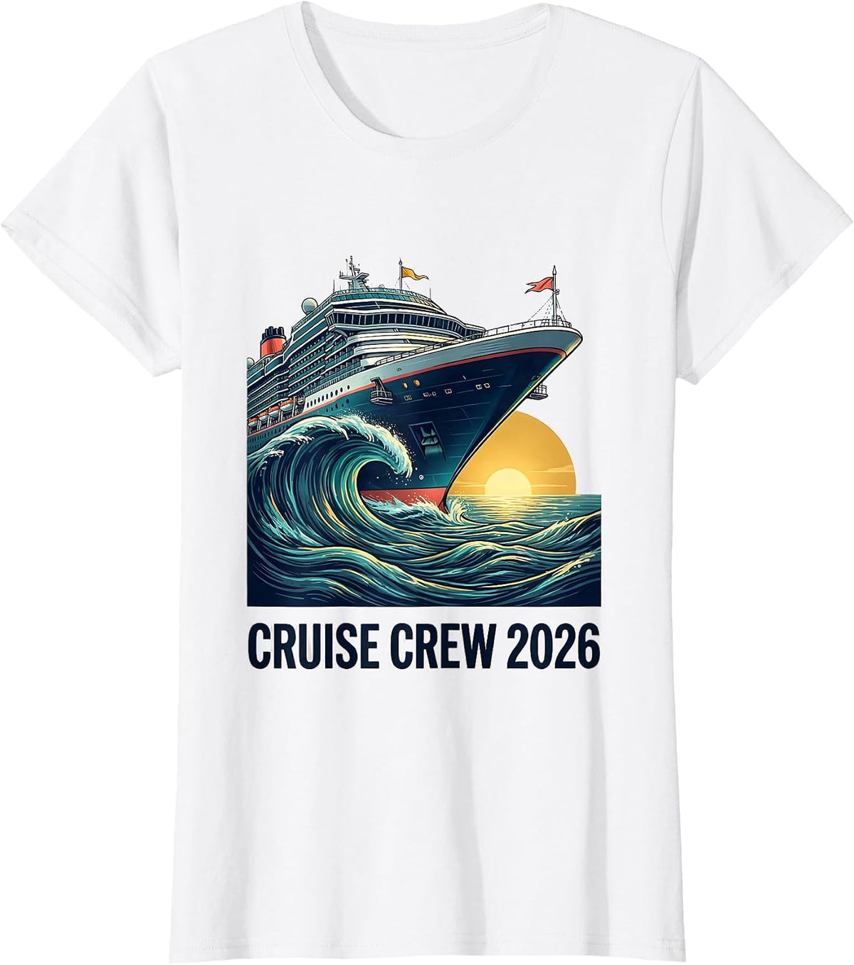 Women's Cruise Crew 2026 Family Matching Vacation Party T-Shirt - White