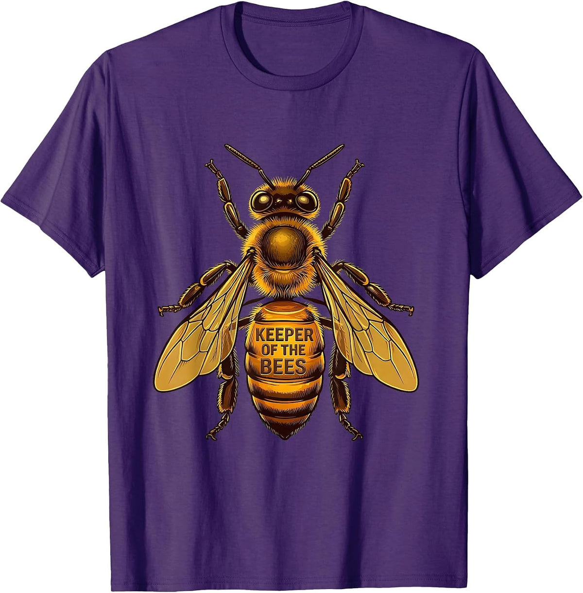 Keeper of the Bees Beekeeping Design T-Shirt - Purple