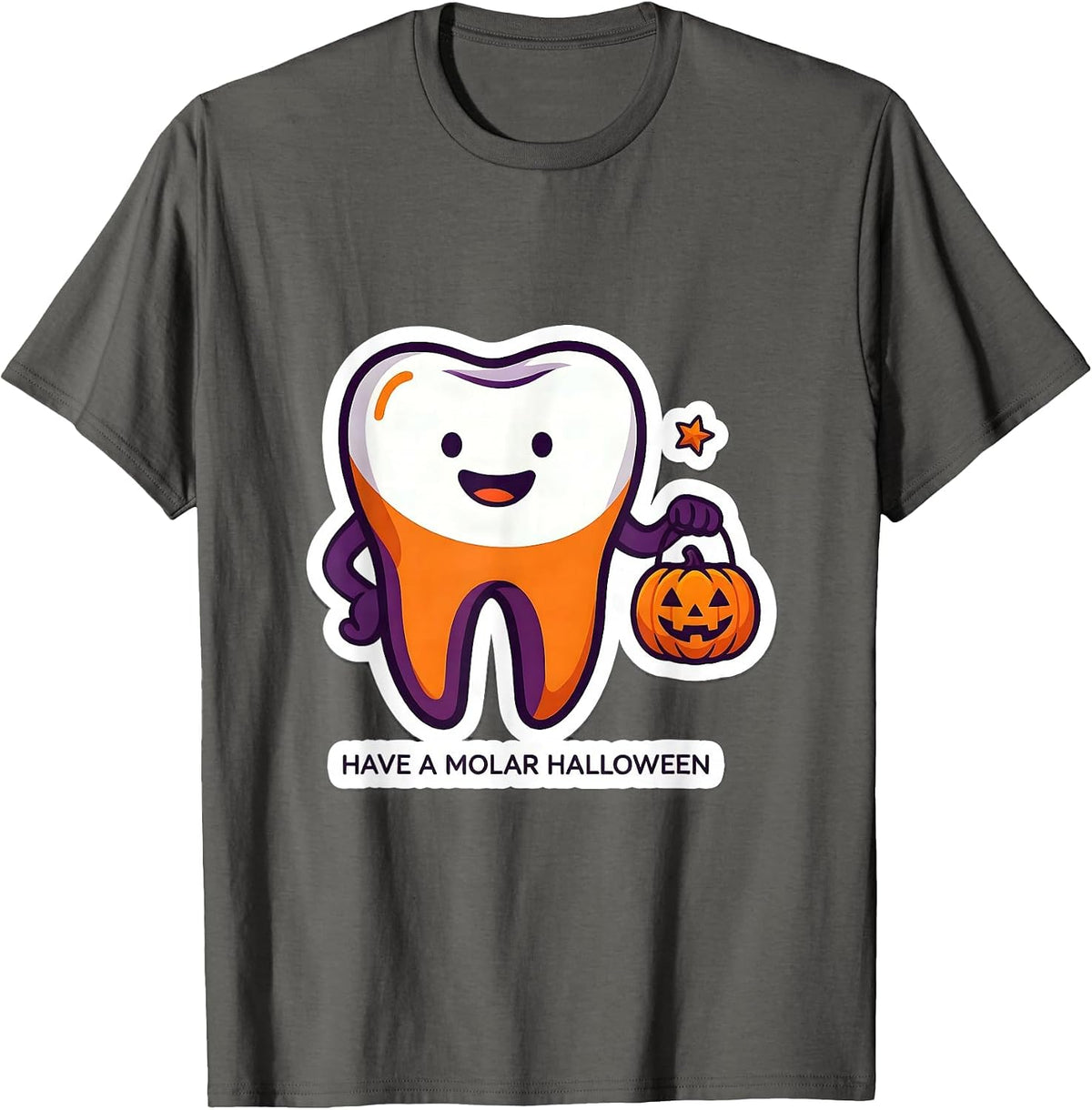Have A Molar Halloween Playful Dental Squad Halloween T-Shirt - Asphalt Grey