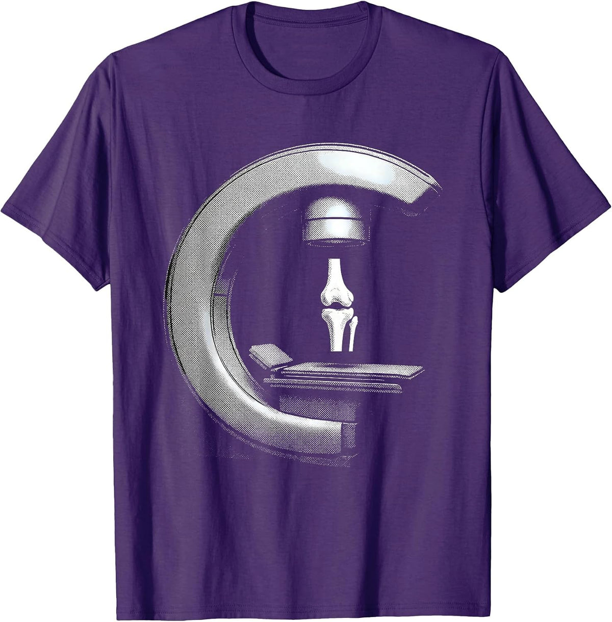 Closed C-Arm Fluoroscopy Radiology Tech Humor T-Shirt - Purple