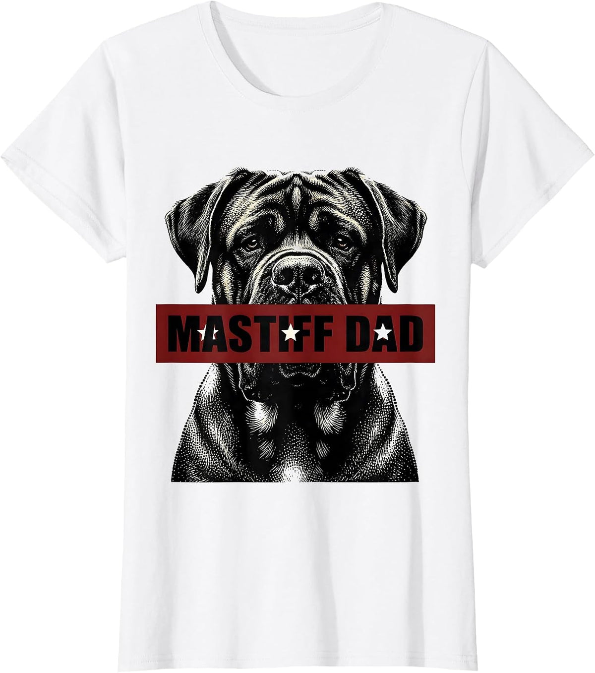 Mastiff Dad Patriotic Dog Breed Pride 4th Of July T-Shirt - White