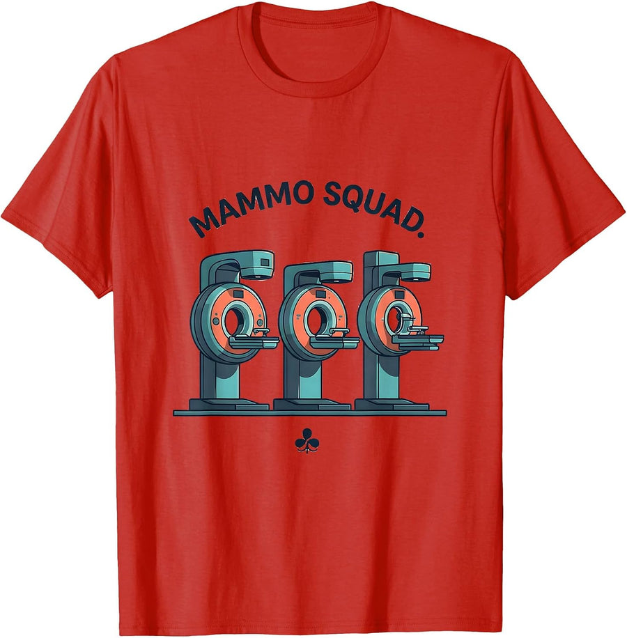 Men's Mammo Squad Radiology Tech Cute Rad Tech Occupation Pride T-Shirt - Red