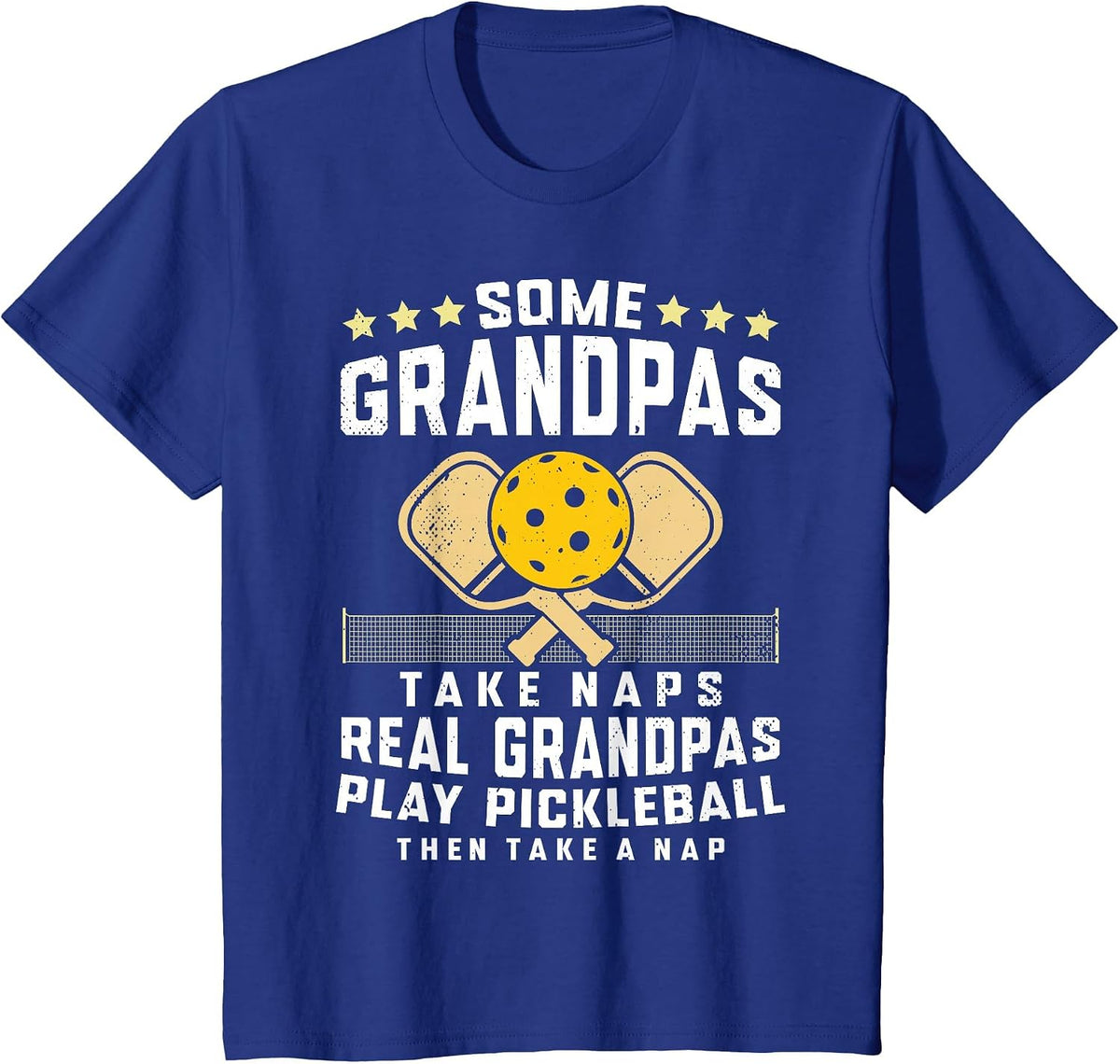 Pickleball Design for Men Grandpa Funny Pickleball Player T-Shirt - Royal Blue