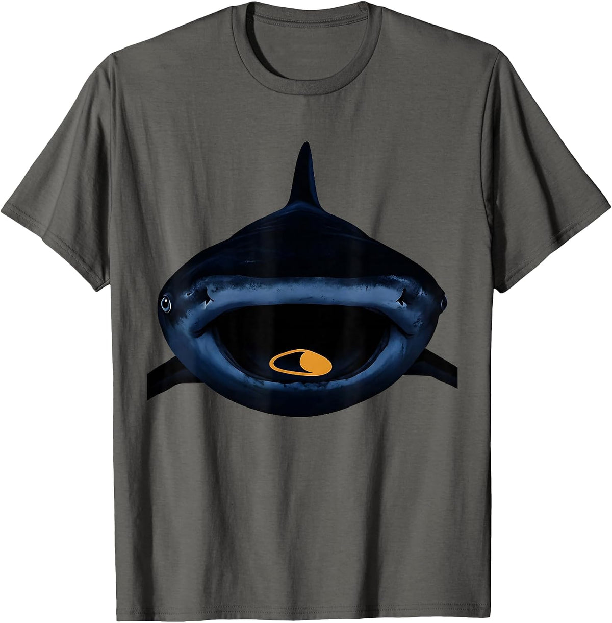 Whale Shark Conceptual Poster Ocean Animal Humor T-Shirt - Asphalt Grey