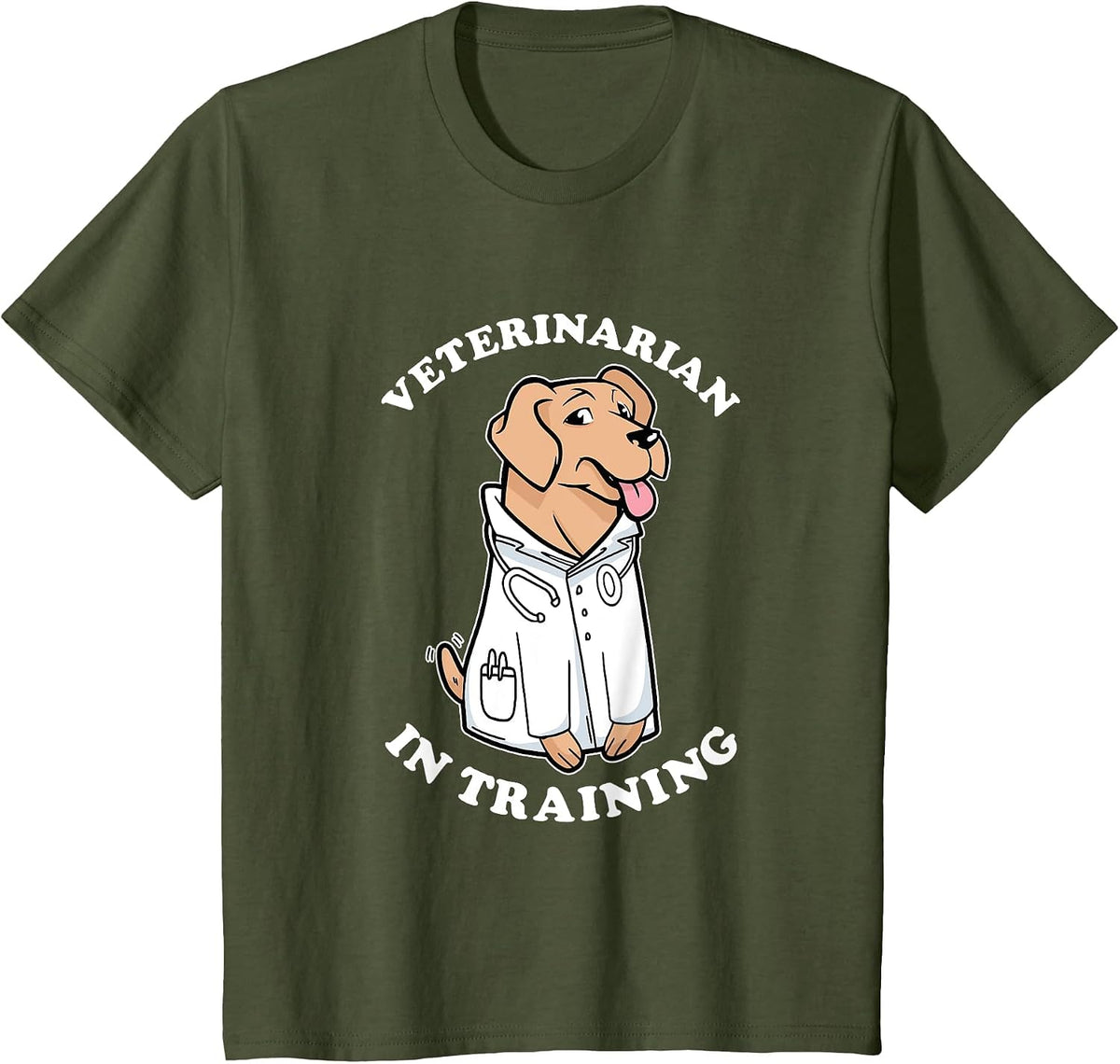 Veterinarian in Training T-Shirt - Olive Green