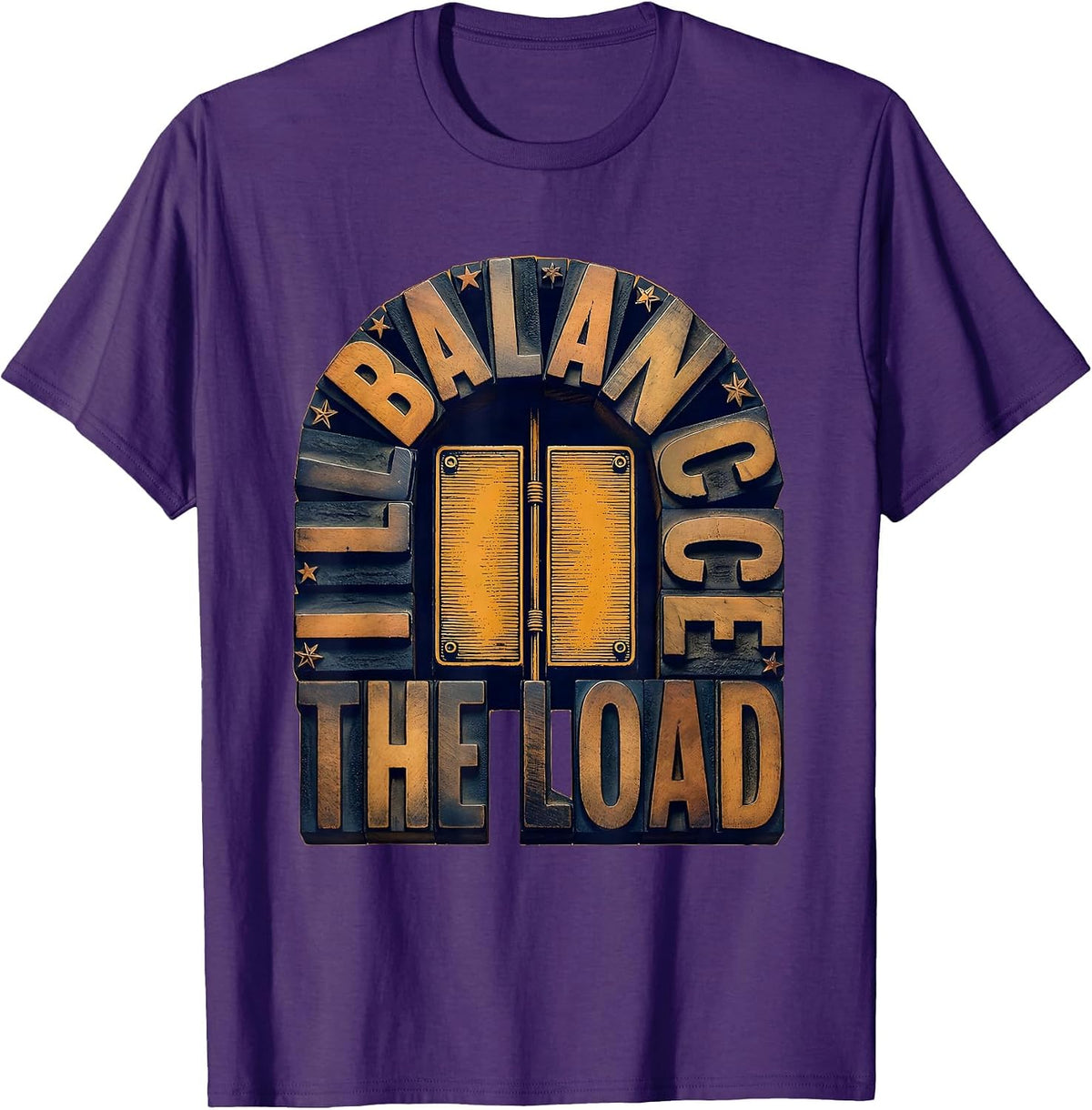 I Balance The Load Funny Electrician Skeleton Sarcastic T-Shirt - Purple