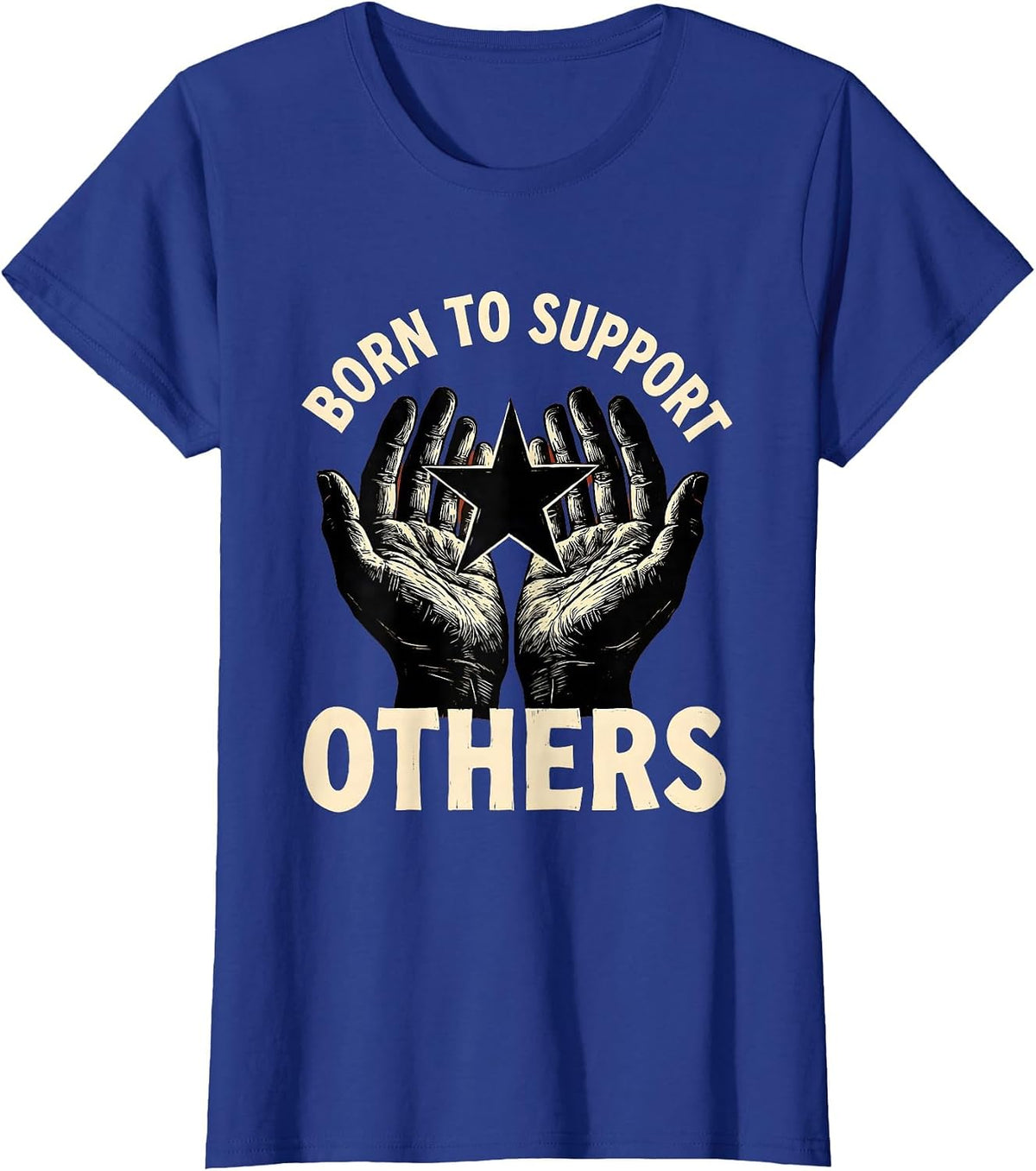 Women's Born to Support Others Paraprofessional Design T-Shirt - Royal Blue