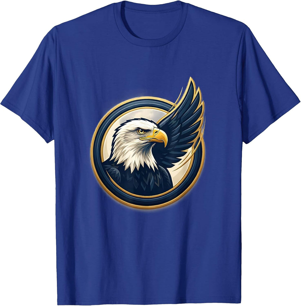 Bald Eagle Emblem Family Mascot Fan Pride T-Shirt - Royal Blue