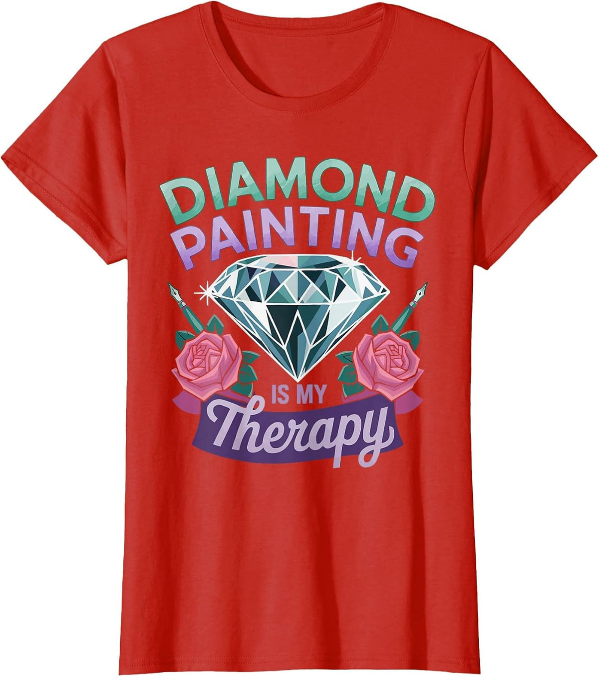 Diamond Painting Art Hobby Artistic Craft Diamond Painter T-Shirt - Red