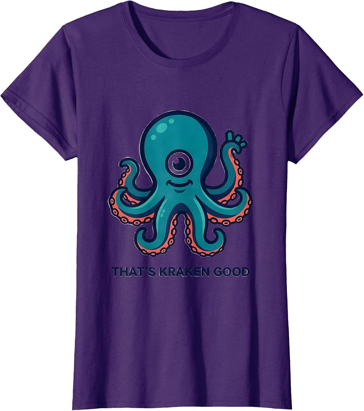 Women's That's Kraken Good Playful Octopus Lover Marine Biology T-Shirt - Purple