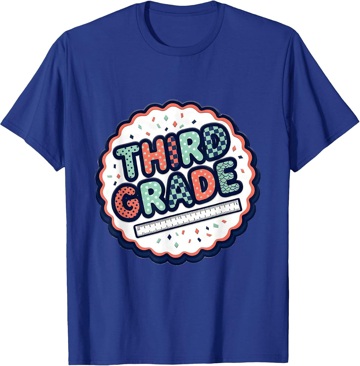 Third Grade Playful Back To School Teacher Student T-Shirt - Royal Blue