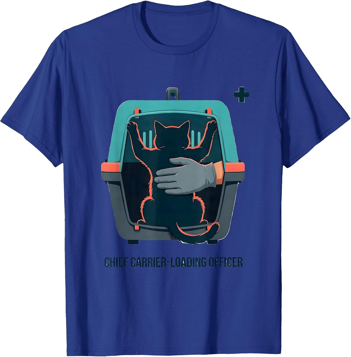 Men's Chief Carrier-Loading Officer Funny Veterinarian Gift Vet T-Shirt - Royal Blue