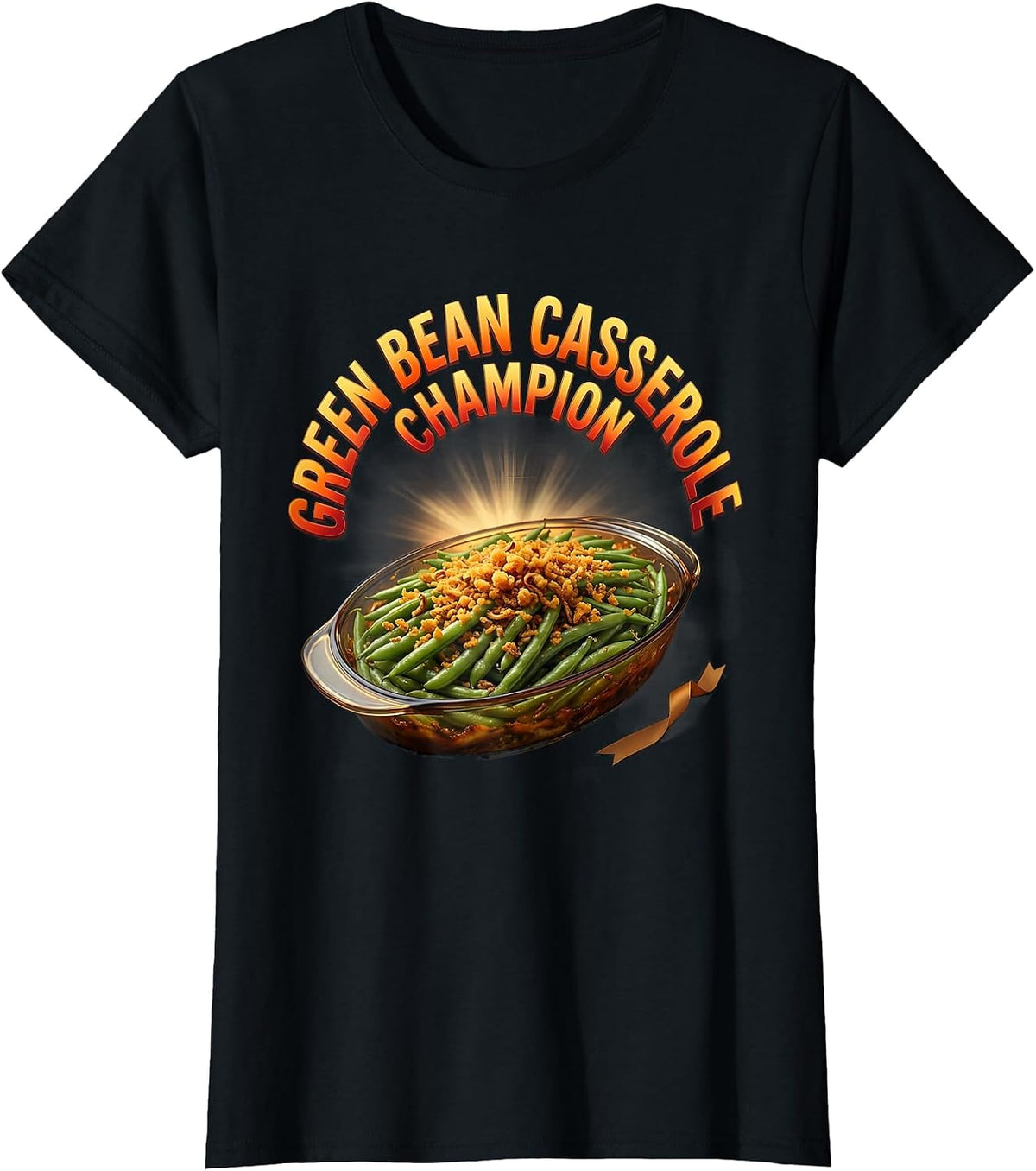 Women's Green Bean Casserole Champion Bootleg 90's Rap Rock Vintage T-Shirt - Black